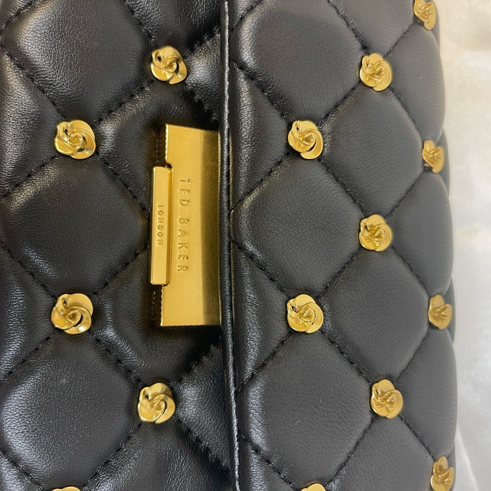 Ted Baker Ginn Quilted Sheep Grain Leather Crossbody Bag NWT - Picture 11 of 12